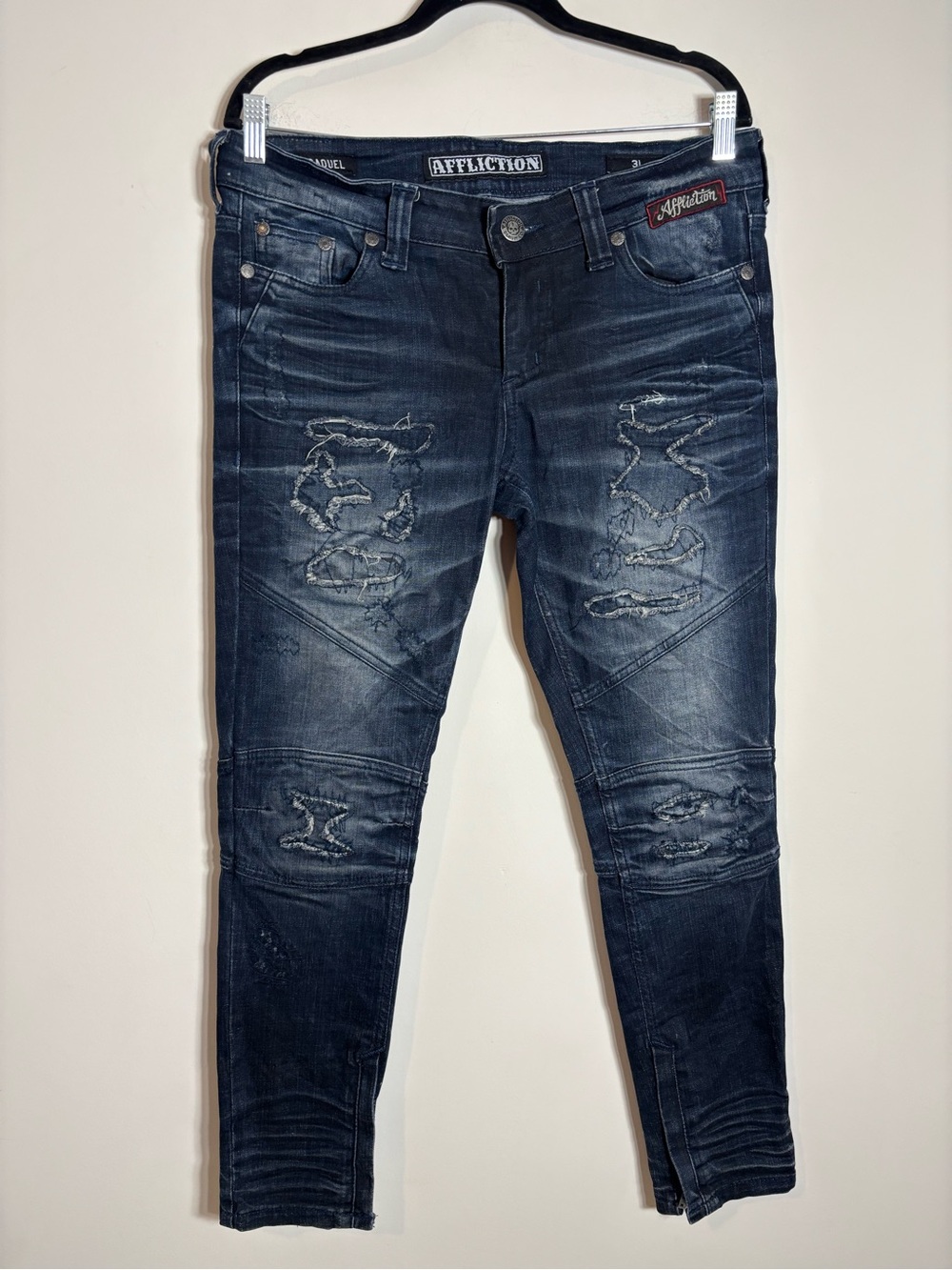 Affliction Raquel Distressed Skinny Jeans Size 31 Women’s